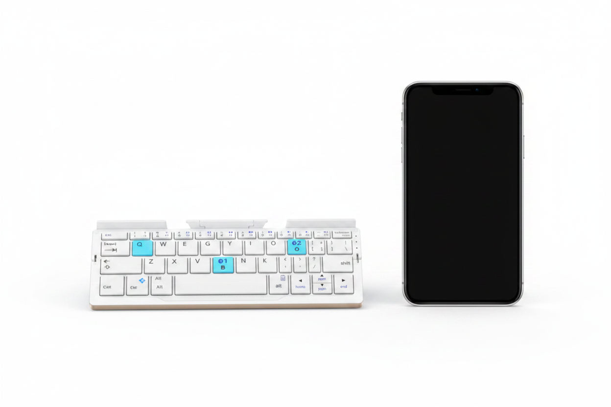 Folded + phone scale