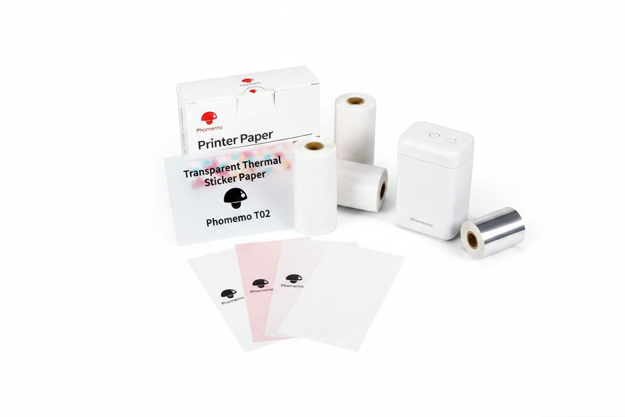 Paper rolls flat lay